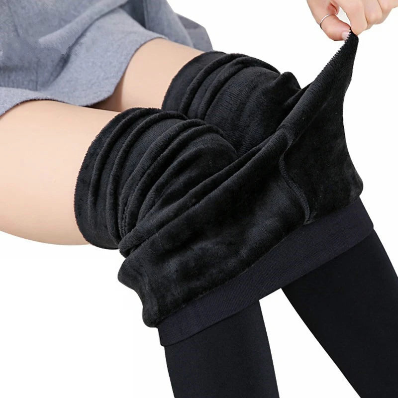 Warm Stretchy Fleece-Lined Leggings - Stellar Style