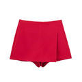 High-Rise Asymmetrical Skirted Shorts - Stellar Style