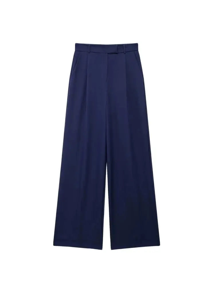 Vintage-Style Wide Leg Pants with Pockets - Stellar Style