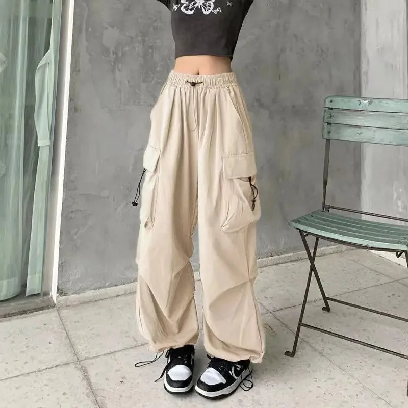 Loose Fit Straight Leg Cargo Trousers