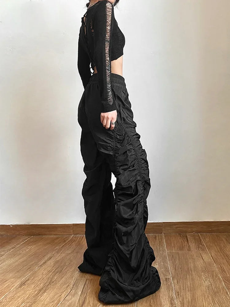 High-Waist Lantern Trousers | Avant-Garde Wide Leg Fit