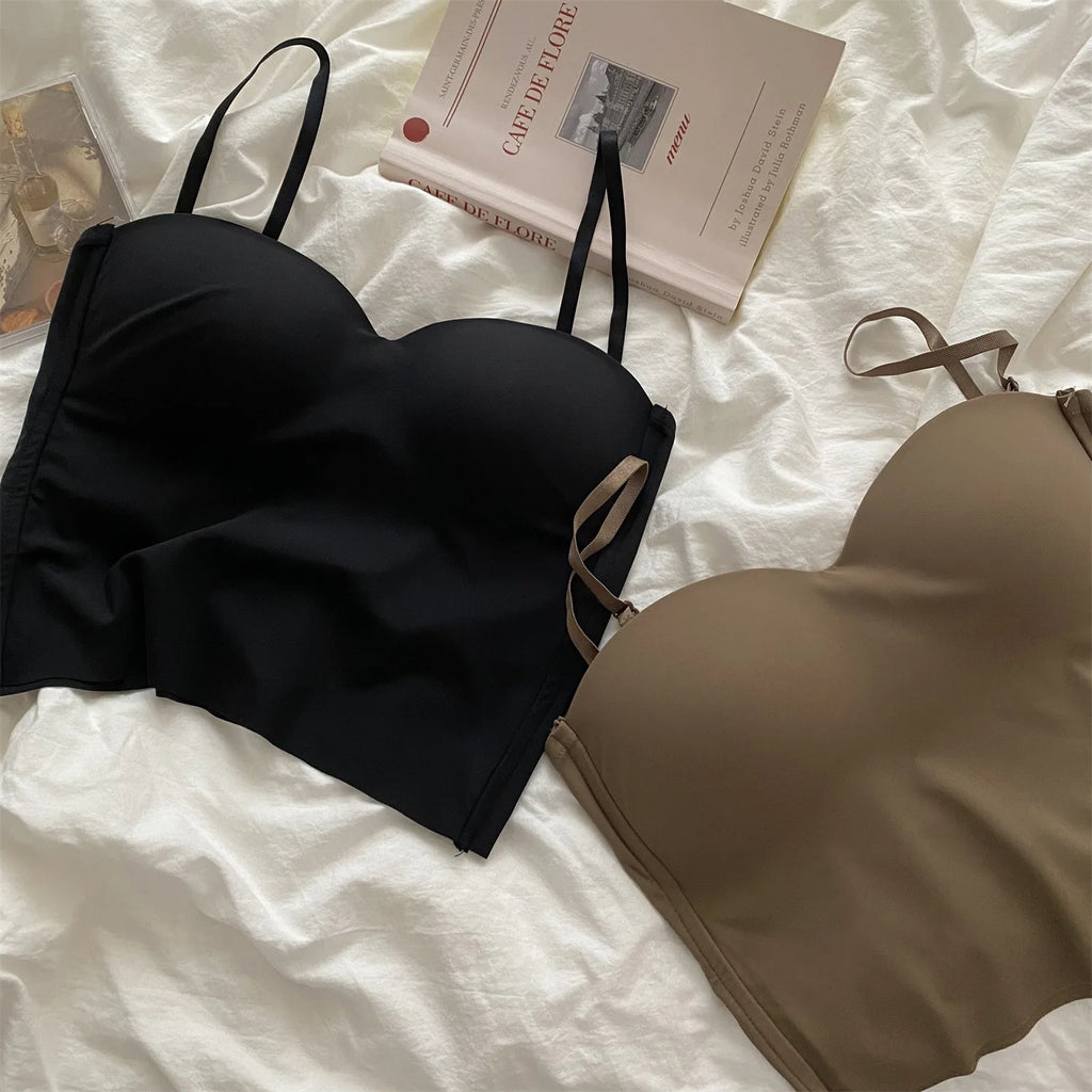 Seamless U-Back Yoga Tank Top with Fixed Padding