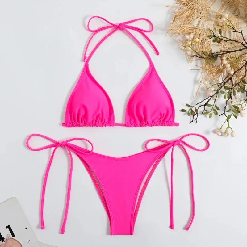 Women's Adjustable Side Tie Bikini Set