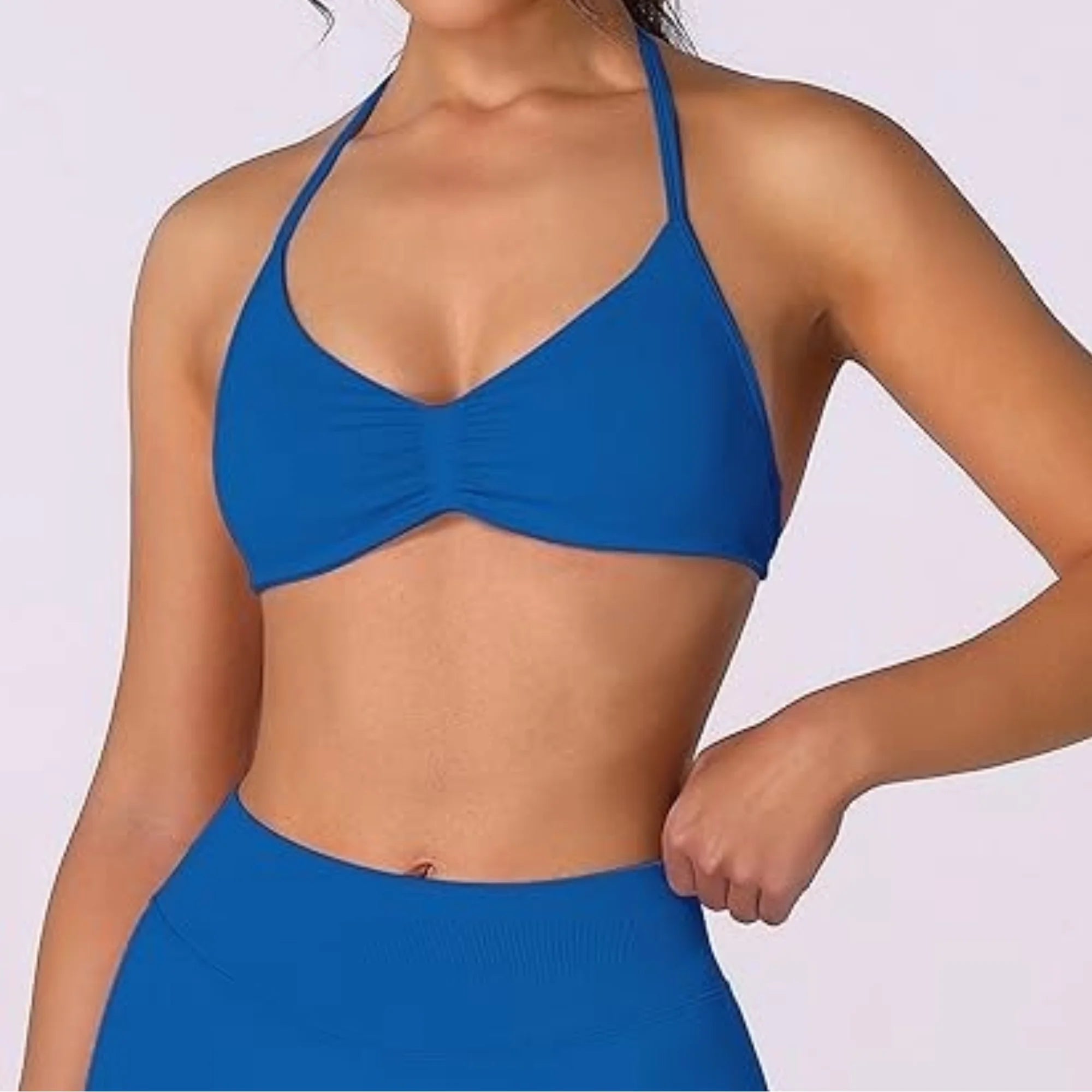 Women's High Support Seamless Halter Sports Bra