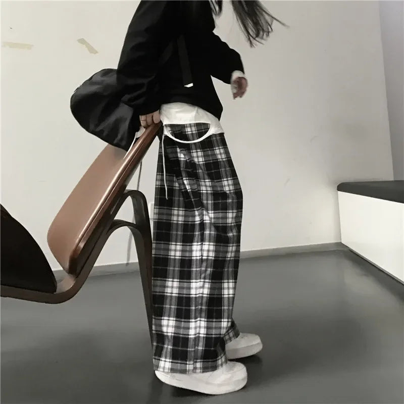 Women's Oversized Plaid Sweatpants