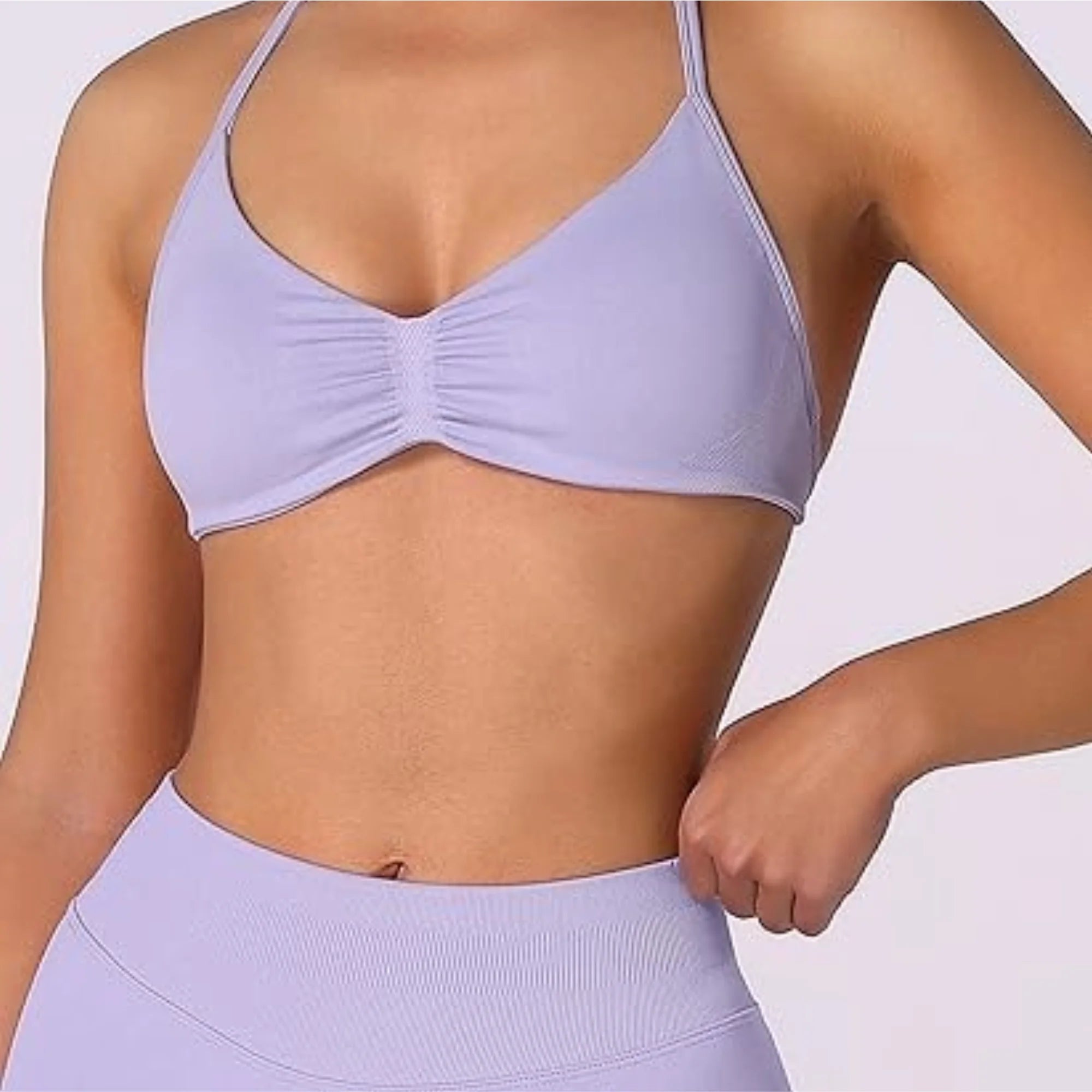 Women's High Support Seamless Halter Sports Bra