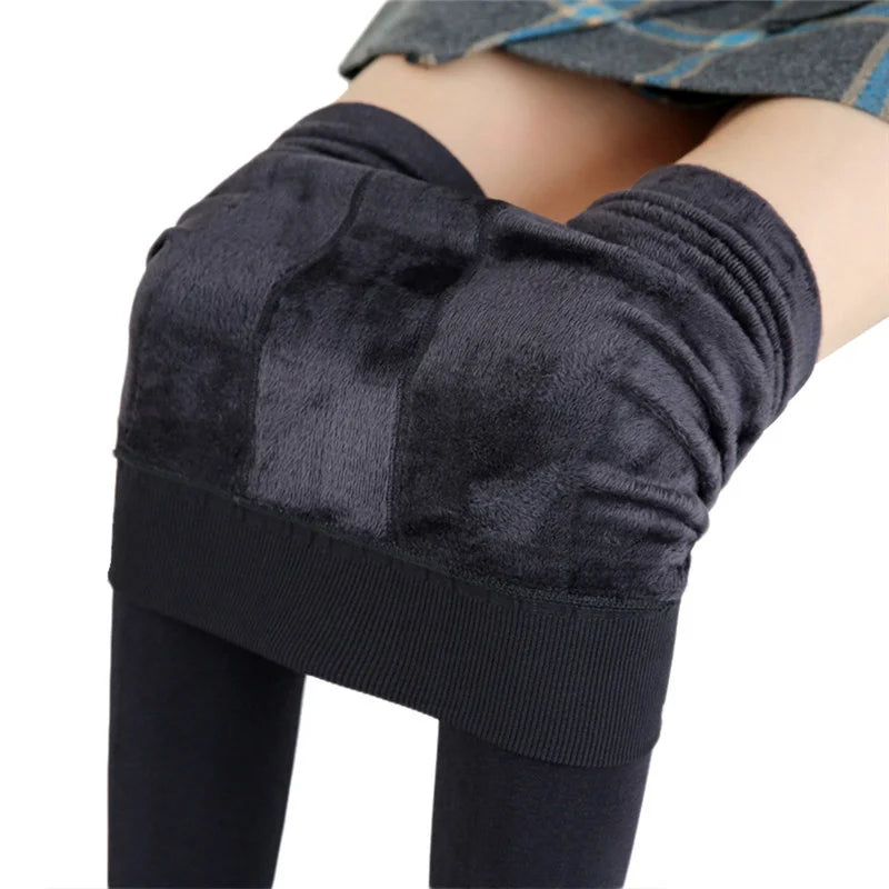 Warm Stretchy Fleece-Lined Leggings