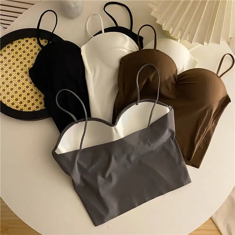 Seamless U-Back Yoga Tank Top with Fixed Padding