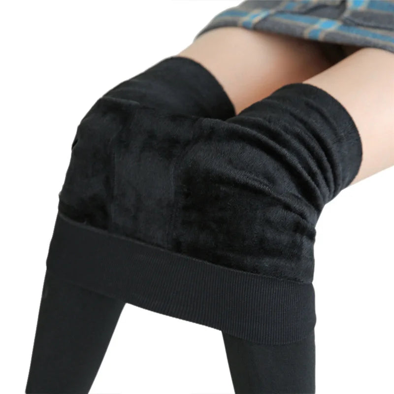 Warm Stretchy Fleece-Lined Leggings - Stellar Style