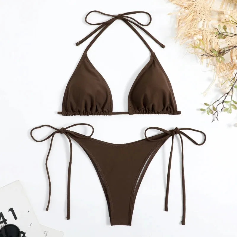 Women's Adjustable Side Tie Bikini Set - Stellar Style