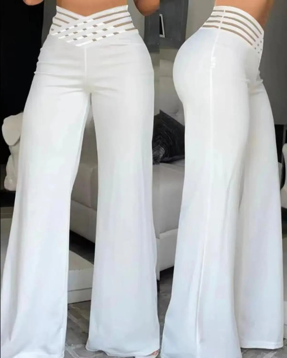 Women's High Waist Wide Leg Flared Pants